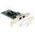 DeLock PCI Express Network Card with two Gigabit LAN ports, low profile bracket included
