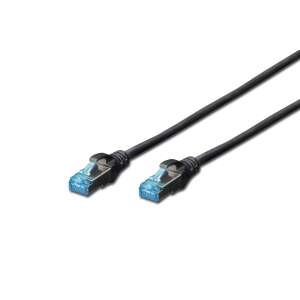 DIGITUS Patchkabel RJ45 SF/UTP Cat5e  1.00m schwarz Polybeutel 84122681 - Digitus