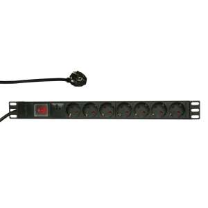 Logilink Netzwerkverteiler mit Schalter 7DIN 2m Schwarz PDU7C01 84438760 - Logilink