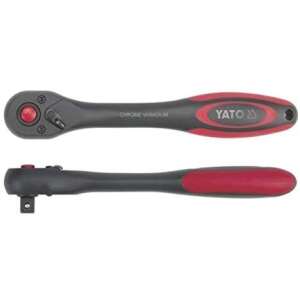 YATO Pokrętło z grzechotką 1/2 cala, uchwyt prosty - Klucz do wtyczek