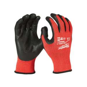Milwaukee Schnittschutzhandschuhe, Größe M, Schutzstufe 3, Rot und Schwarz - Schutzausrüstung