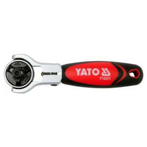 YATO 1/4 inch 72 teeth ratchet wrench for bits and sockets, with a red and black handle - Hand tool