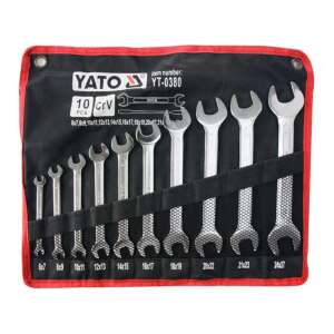 YATO 10 részes villáskulcs készlet, 6-27 mm - Yato Villáskulcs