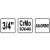 YATO Dugókulcs - Gépi - 3/4" (34 mm) - CrMo 82186702