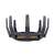 Router Wi-Fi Asus RT-AX89X, negru, vedere din față, care prezintă porturile