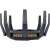 Asus RT-AX89X Wi-Fi router, čierny, predný pohľad, zobrazujúci porty
