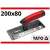 YATO 80x200 mm rozsdamentes acél vakolat simító vörös ergonomikus fogantyúval