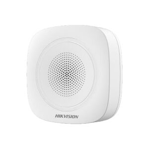 Hikvision DS-PS1-I-WE Безжична вътрешна сирена, Ъглов изглед - Hikvision