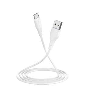 Borofone BX18MICRO 3m fehér USB-C - USB-A töltő és adatkábel - Borofone