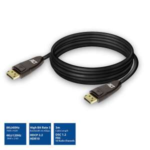 ACT AC4074 DisplayPort 1.4 Kábel 8K 3m Fekete AC4074 84126490 