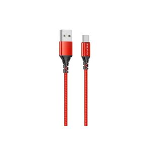Borofone BX54 Červený USB-C kábel - 1m, nabíjací a dátový kábel USB-A na USB-C - Borofone