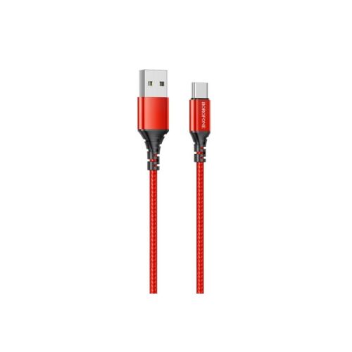 Borofone BX54 Piros USB-C Kábel - 1m, USB-A - USB-C töltő és adatkábel