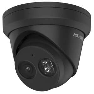 Hikvision DS-2CD2383G2-IU-B (2.8mm) schwarze Dome-Überwachungskamera, schräge Ansicht - Hikvision Überwachungskameras
