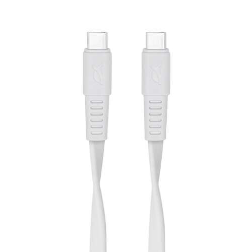 Cablu RivaCase PS6005 Type-C la Type-C, 1,2m, alb