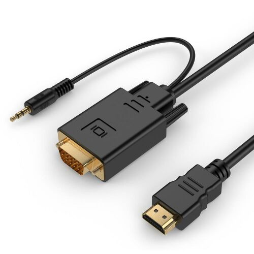 Gembird HDMI zu VGA Adapter mit Audioausgang, 1.8m Kabel