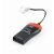 Cititor card microSD, Gembird, interfata USB 2.0, transfer maxim 25 MBps, negru cu rosu (FD2-MSD-3) (FD2-MSD-3) 84134329