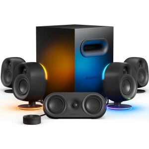 Steelseries Arena 9 5.1 Boxe Gaming Surround Sound cu Subwoofer și Iluminare RGB - Difuzoare