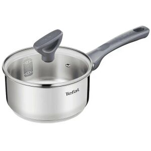 Tefal Daily Cook 16cm Stielkasserolle mit Glasdeckel, Edelstahltopf zum Kochen - Töpfe