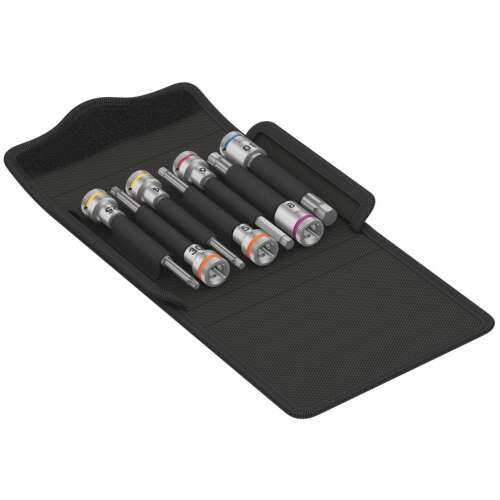 Wera Bicycle Set 8 Dugókulcskészlet (7 db/csomag) - 7 db dugókulcs fekete tokban - Dugókulcs