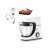 Tefal Masterchef Gourmet stand mixer, white and brown, with stainless steel bowl and accessories