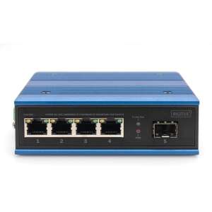 DIGITUS Switch Ind. 4-Port Gigabit 30W PoE Unmanaged blau (DN-651135) 72690733 - Digitus
