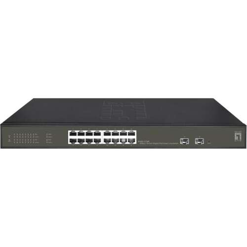 LevelOne GES-2118P Hilbert Gigabit Switch, elülső nézet