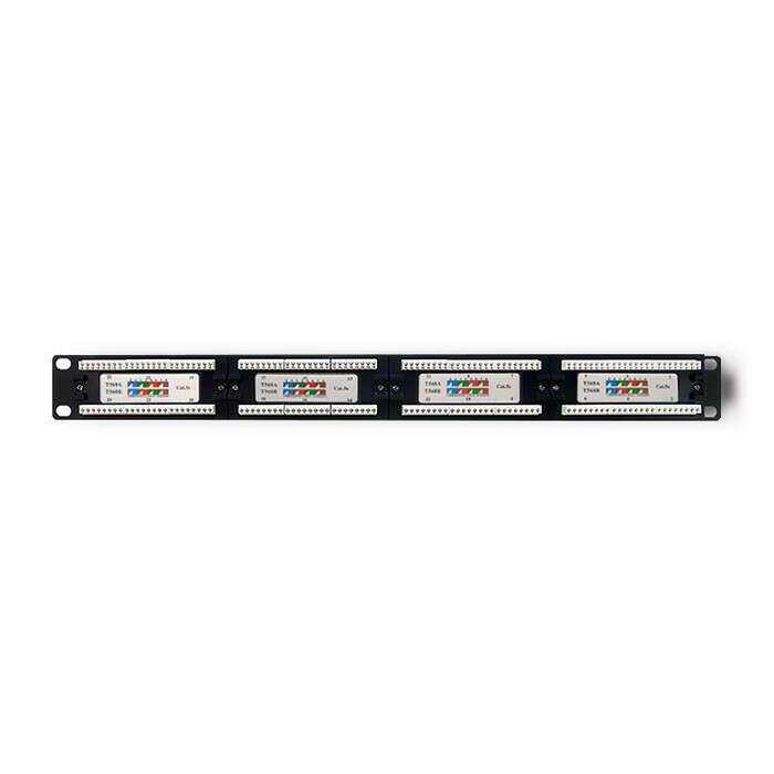 199762057 Qoltec Patch panel RACK | 24 porturi | cat.5E UTP | Negru