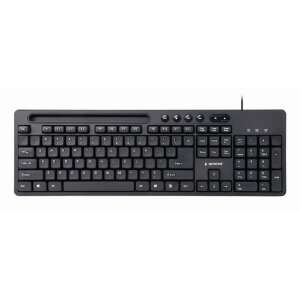 Gembird KB-UM-108 USB-Tastatur, schwarz, Vollformat, Multimedia-Tasten - Tastaturen