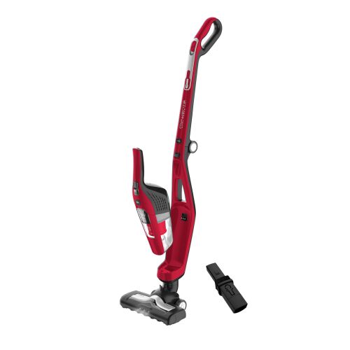 Rowenta RH6753WO cordless stick vacuum cleaner with handheld unit and crevice tool, red