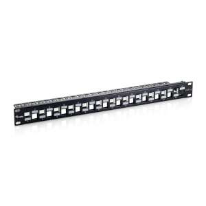 Equip 76932407201 1U 24-Port-Patchpanel, schwarz, CAT.6A - Patchpanels