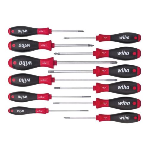 Wiha 41002 12-piece screwdriver set with SoftFinish handles