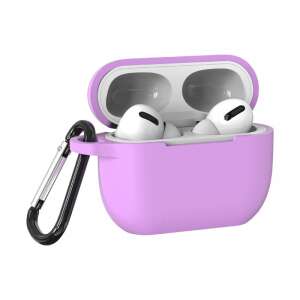 Light purple silicone case for Apple AirPods Pro with carabiner - Apple