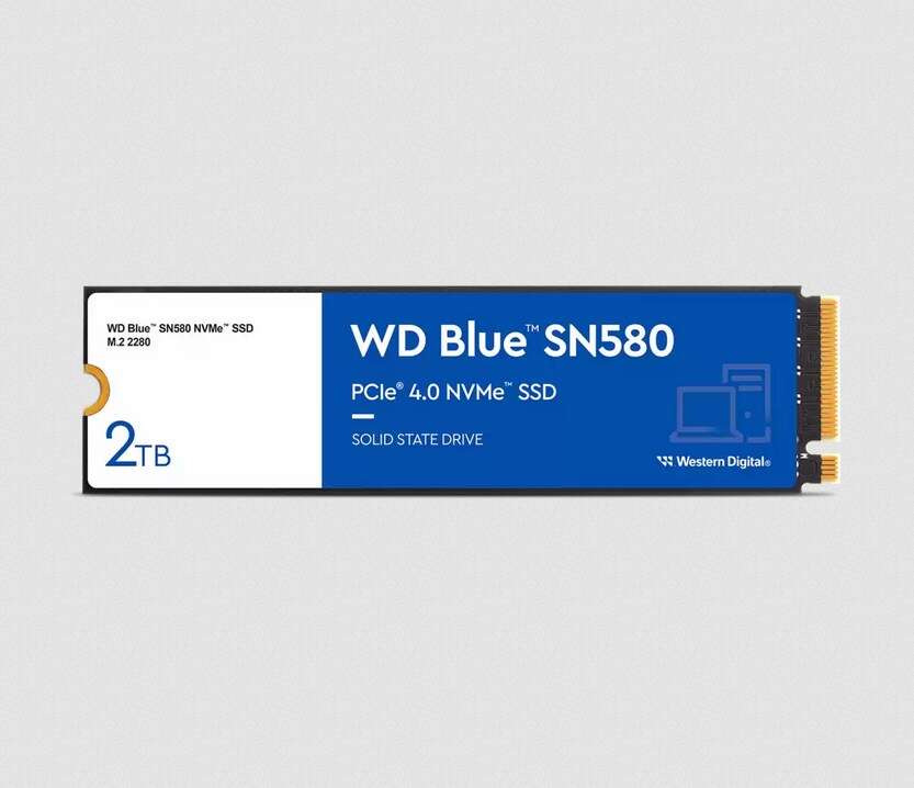 Western digital 2tb blue sn580 2.5" m.2 nvme ssd