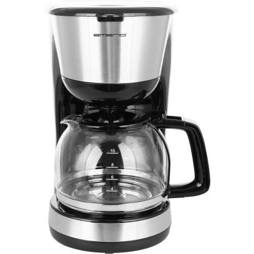Cafeaua Emerio CME-122933, negru și oțel inoxidabil, cu carafa din sticlă