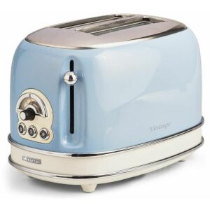 Ariete Vintage Blue Toaster, 2-Slice Toaster with Browning Control - Toaster