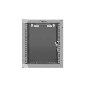 Lanberg 6U 10-inch Wall Mount Rack Cabinet with Glass Door, Gray - Rack Cabinet