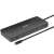 Club 3D CSV-1581 Thunderbolt 4 11-in-1 Docking Station, schräge Ansicht, zeigt alle Anschlüsse und Verbindungen