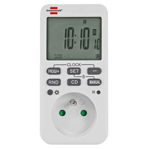 Brennenstuhl Comfort-Line Digitálny týždenný časový spínač, 16A, 230V, s LCD displejom, programovateľné časy zapnutia a vypnutia, náhodná funkcia, funkcia odpočítavania a pamäť dát