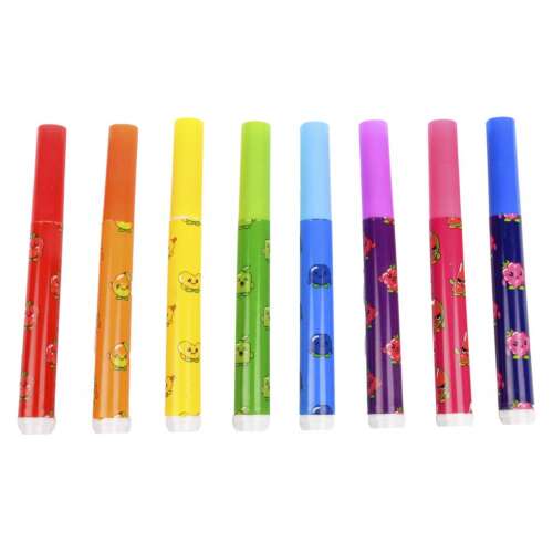 Canenco FruitySquad scented thick felt-tip pens, 8 pack, with fruit scents and designs