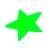 Glow in the dark star wall sticker, green