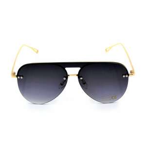 Aristo AE2421 men's sunglasses, black frame with gold accents, gradient lenses - Aristo