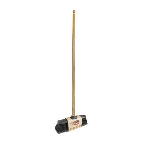 York Econatural broom with bamboo handle, black bristles