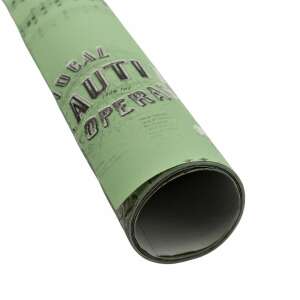 Green retro wrapping paper roll with music notes and mandolin design - Art & Craft
