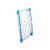 Praktikus folding clothes drying rack, folded for storage, side view