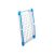 Praktikus folding clothes drying rack, folded for storage, angled view