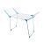 Praktikus folding clothes drying rack, open wings, angled view