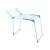White and blue folding clothes drying rack