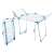 Dimensions of the white and blue folding clothes drying rack