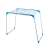 White and blue folding clothes drying rack