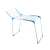 White and blue folding clothes drying rack